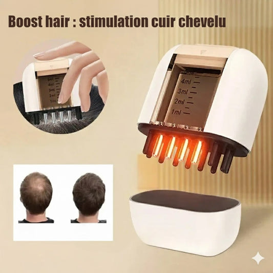 Boosthair LED Peine de Stimulation du cuir chevelu à Microcourants & Lumière Rouge